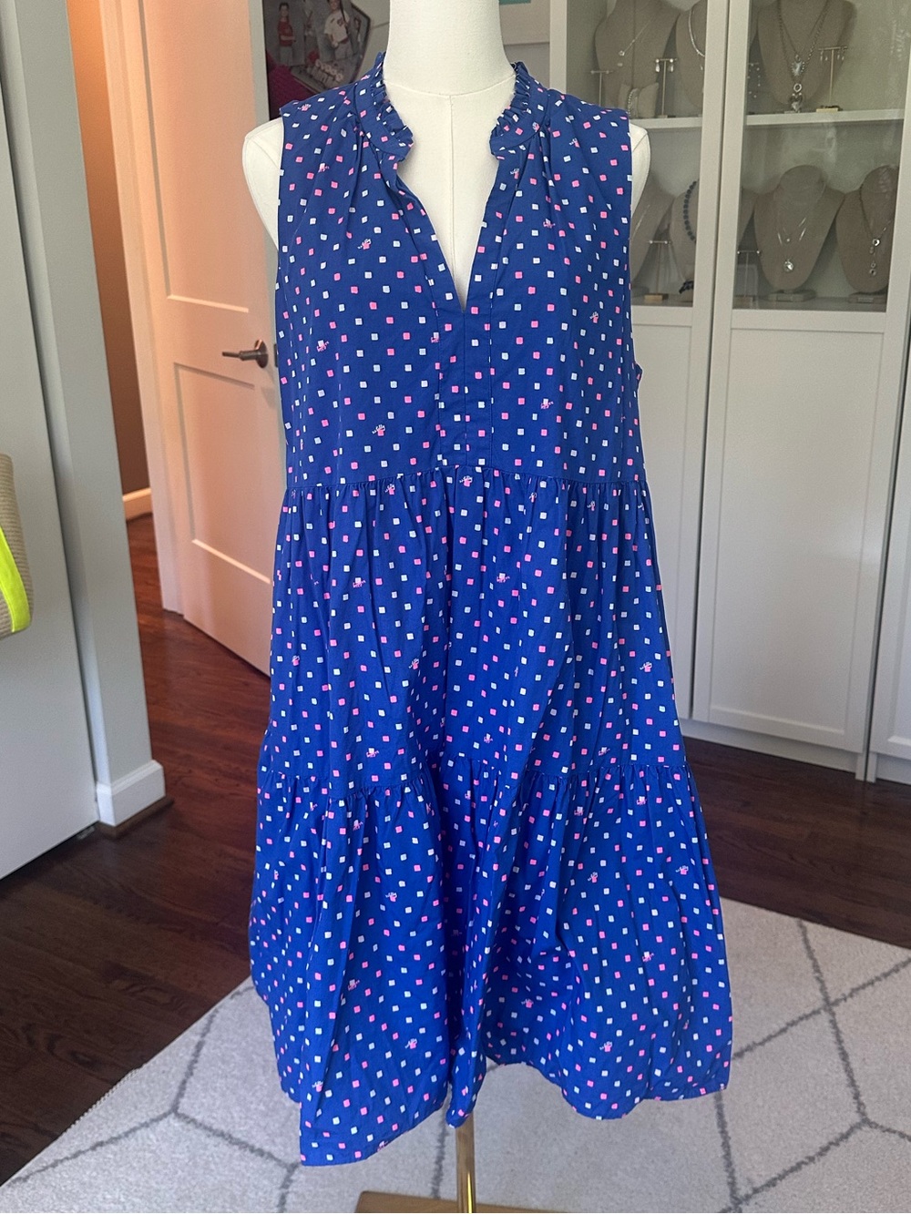 Like New Lilly Pulitzer Novella Swing Dress in Borealis Blue Lilly Squad XL